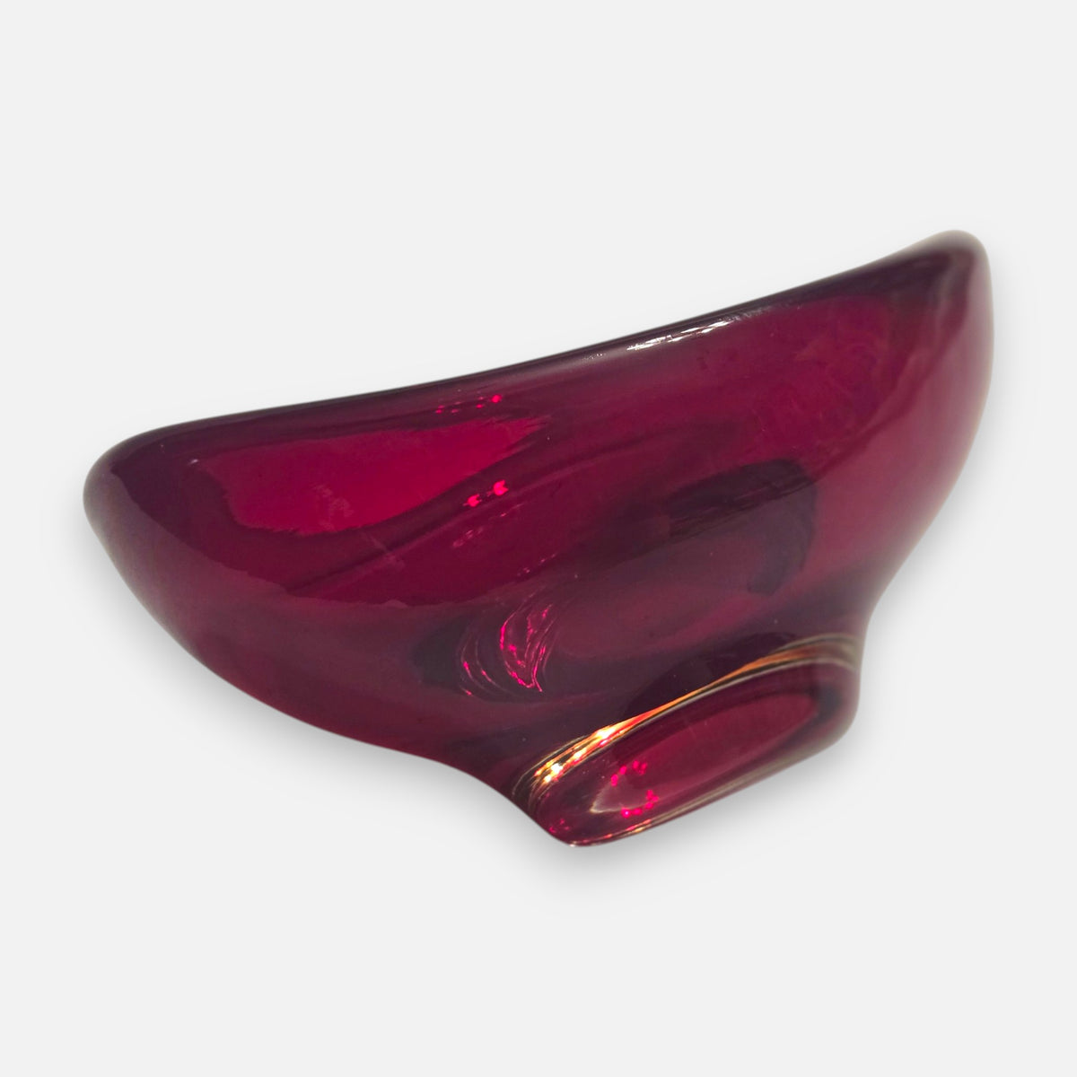 Whitefriars Ruby Red Bowl - Ruby Red