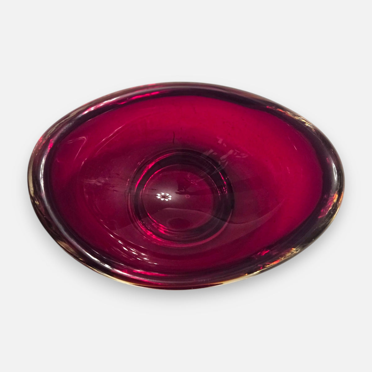Whitefriars Ruby Red Bowl - Ruby Red