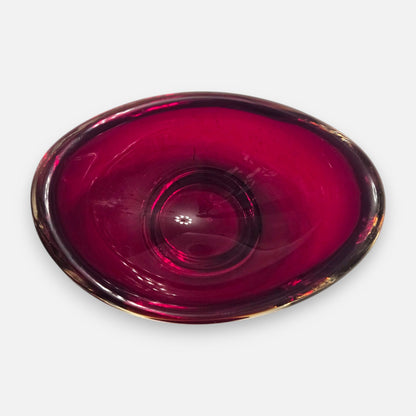 Whitefriars Ruby Red Bowl - Ruby Red