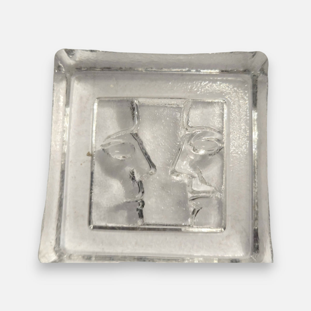 Kosta Boda Trio Crystal Square Dishes - Clear