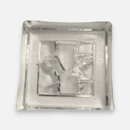 Kosta Boda Trio Crystal Square Dishes - Clear