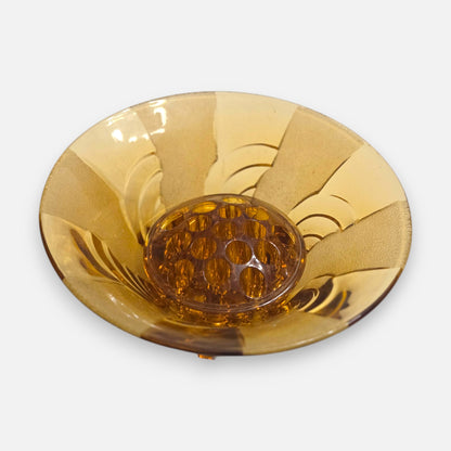 Bagley & Co Jetique Amber Posy Flower Bowl - Amber