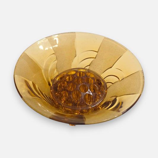 Bagley & Co Jetique Amber Posy Flower Bowl - Amber
