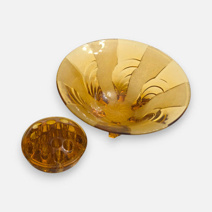 Bagley & Co Jetique Amber Posy Flower Bowl - Amber