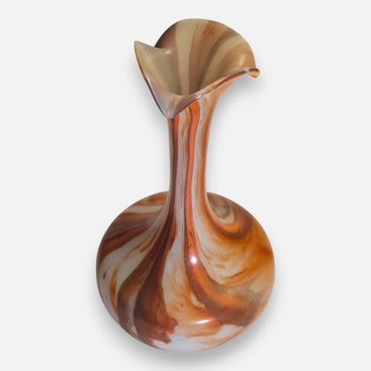 Empoli Orange & Brown Swirl Glass Vases - Multi