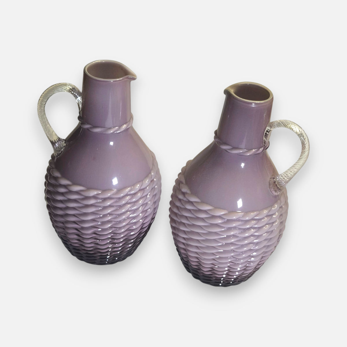 Empoli Lilac/Lavender Glass Jugs - Lilac/Lavender
