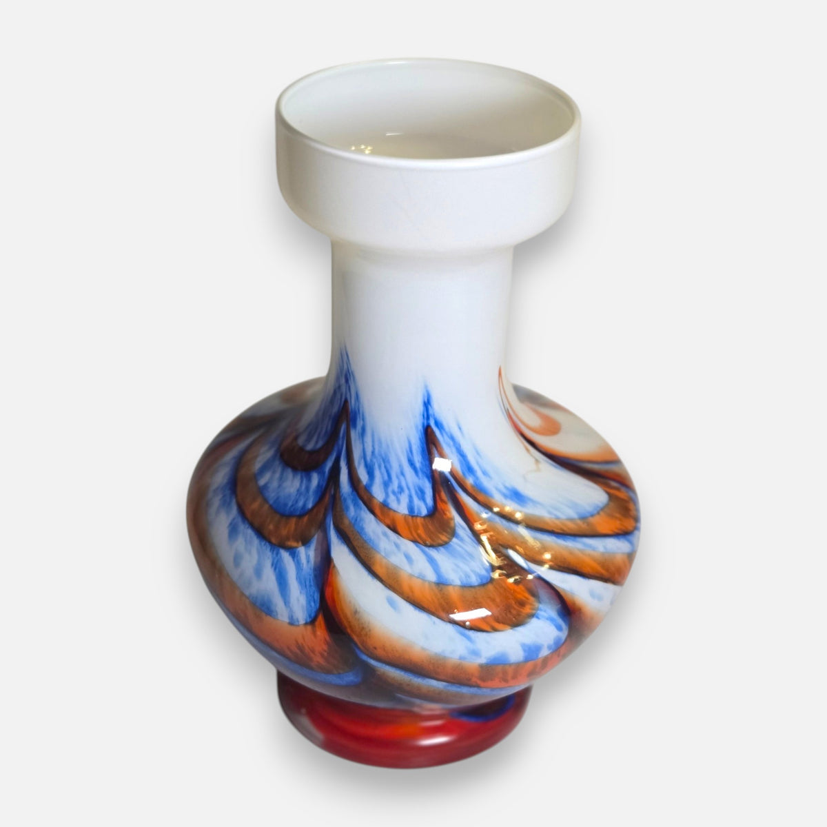 Empoli Multi Coloured Swirled Glass Jug/Vase - Multi