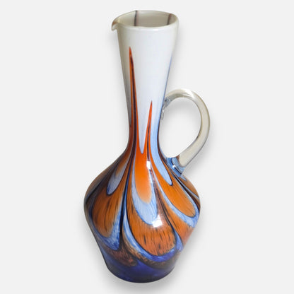 Empoli Multi Coloured Swirled Glass Jug/Vase - Multi