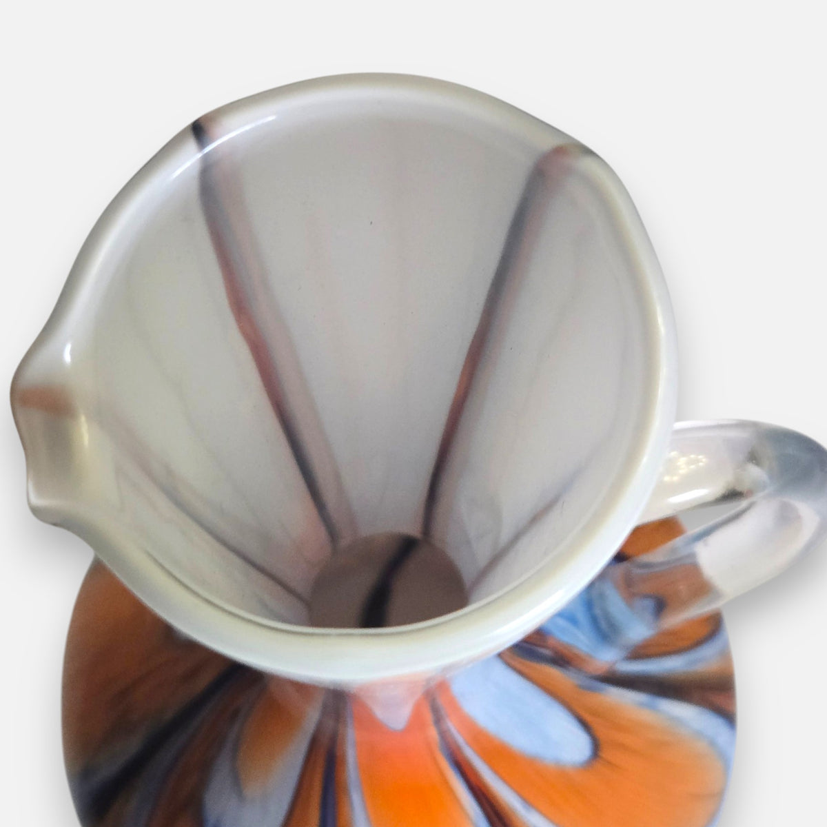 Empoli Multi Coloured Swirled Glass Jug/Vase - Multi