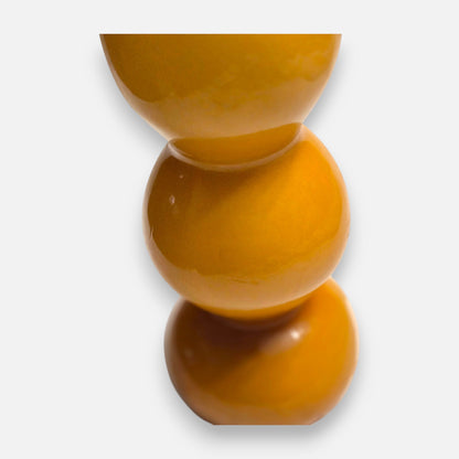 Otto Brauer For Holmegaard Triple Gourd Butterscotch Glass Bottle - Butterscotch
