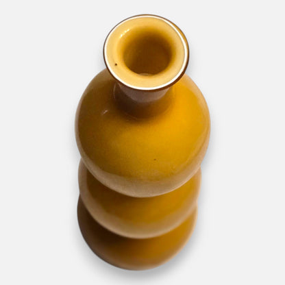 Otto Brauer For Holmegaard Triple Gourd Butterscotch Glass Bottle - Butterscotch