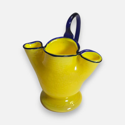 Bohemian Tango Glass Vases Retro Yellow And Blue - Yellow/Blue