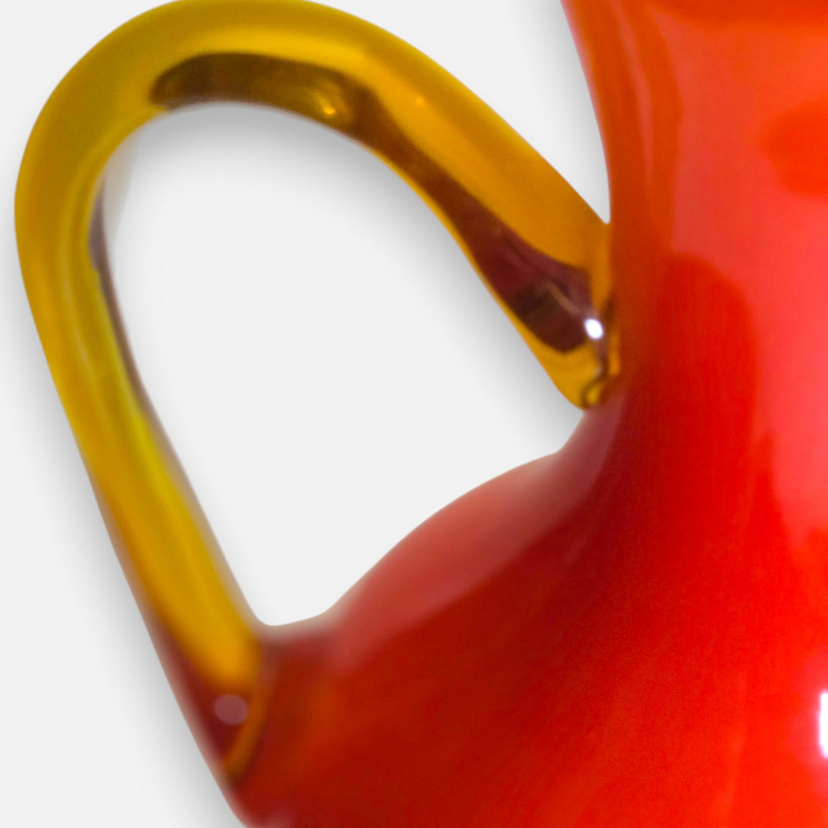 Empoli Vintage Orange Two Glass Jugs - Orange