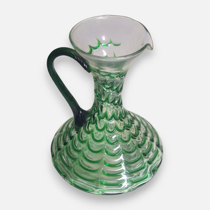 Empoli Vintage Green And Blue Clear Glass Jugs - Green/Blue