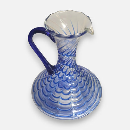 Empoli Vintage Green And Blue Clear Glass Jugs - Green/Blue