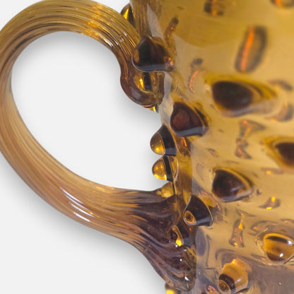Empoli Hobnail Amber And Green Glass Water Jugs - Amber/Green