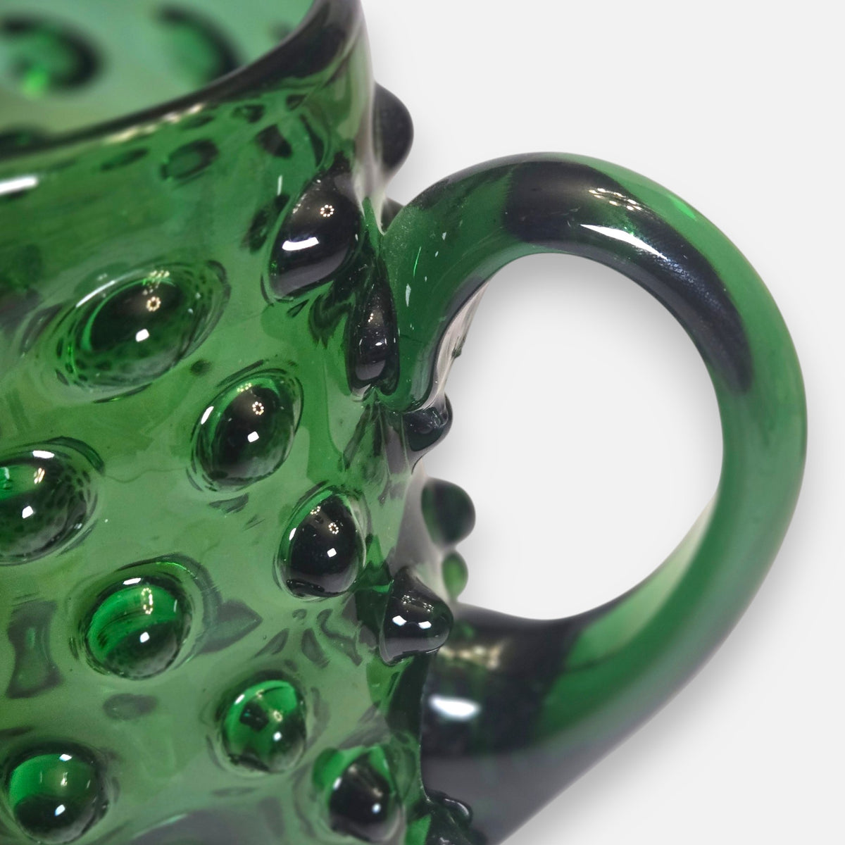 Empoli Hobnail Amber And Green Glass Water Jugs - Amber/Green