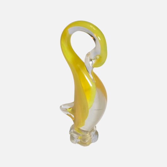 Murano Vintage Yellow Bird Swan - Yellow