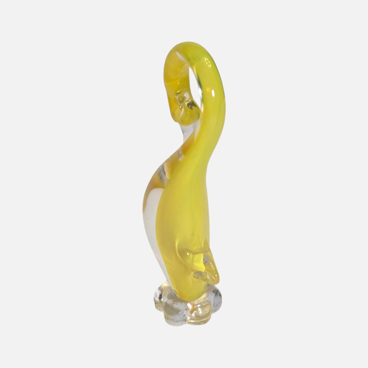 Murano Vintage Yellow Bird Swan - Yellow