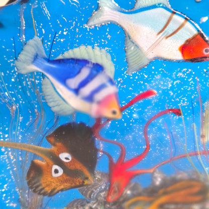 Murano Large Heavy Blue Glass Aquarium - Multi