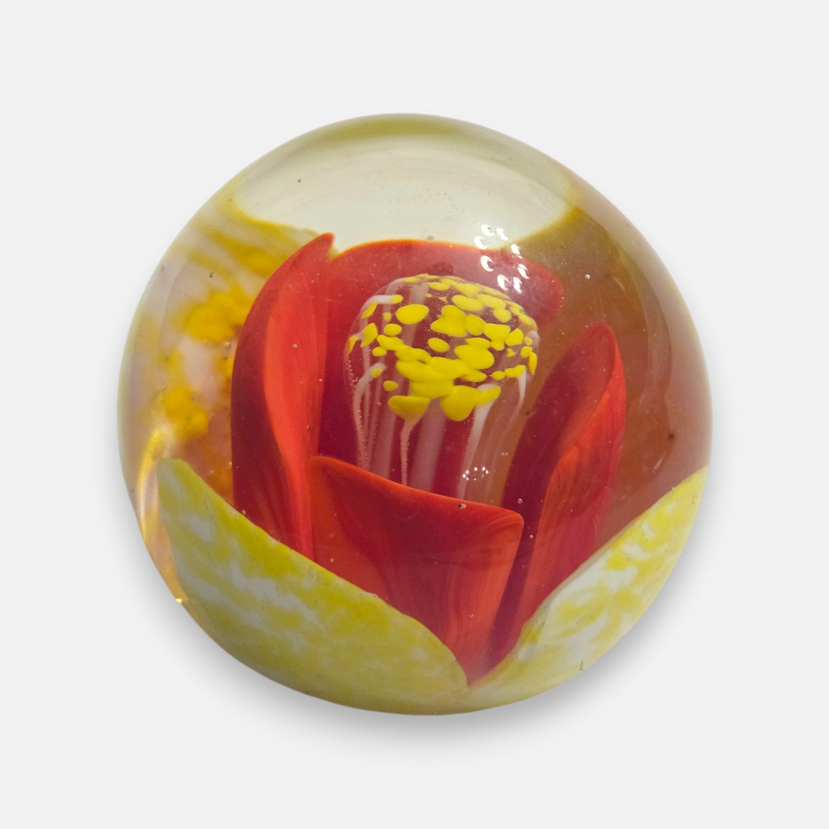 Vintage Glass Three Paperweights - Multi