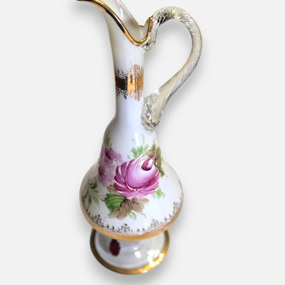 Italian Hand Painted Decanter And Glass Set - Multi