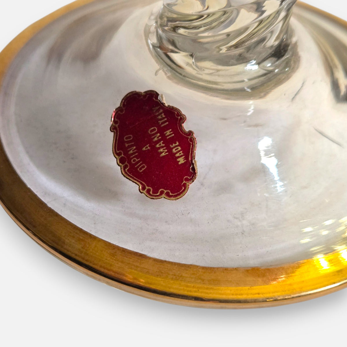 Italian Hand Painted Decanter And Glass Set - Multi