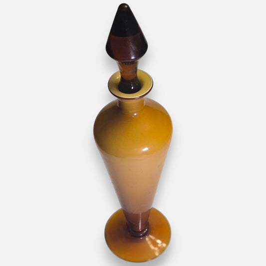Empoli Caramel Amber Decanter With Stopper - Caramel/Amber