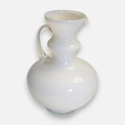 Empoli Vintage White Glass Jug - White