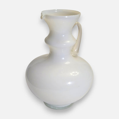 Empoli Vintage White Glass Jug - White