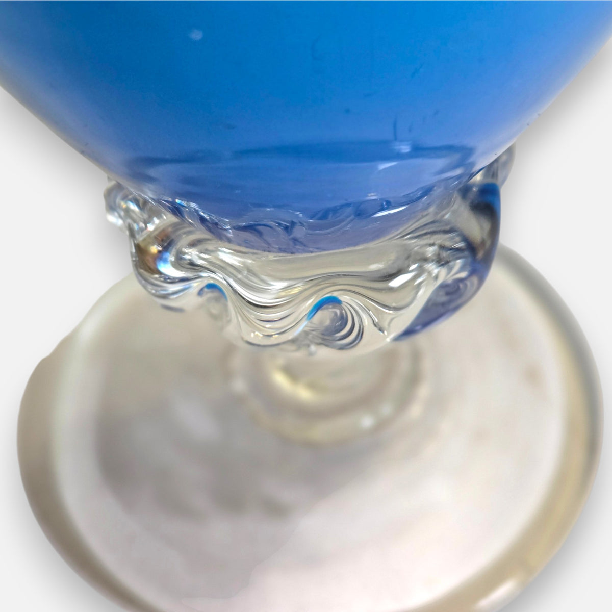 Empoli Blue And Blush Pink Glass Ewers - Blue/Bush Pink