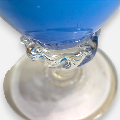 Empoli Blue And Blush Pink Glass Ewers - Blue/Bush Pink