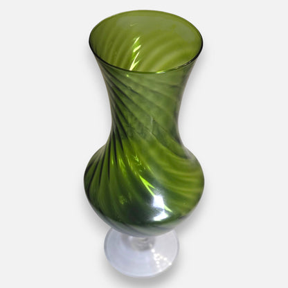 Empoli Large Olive Green Glass Vase - Olive Green
