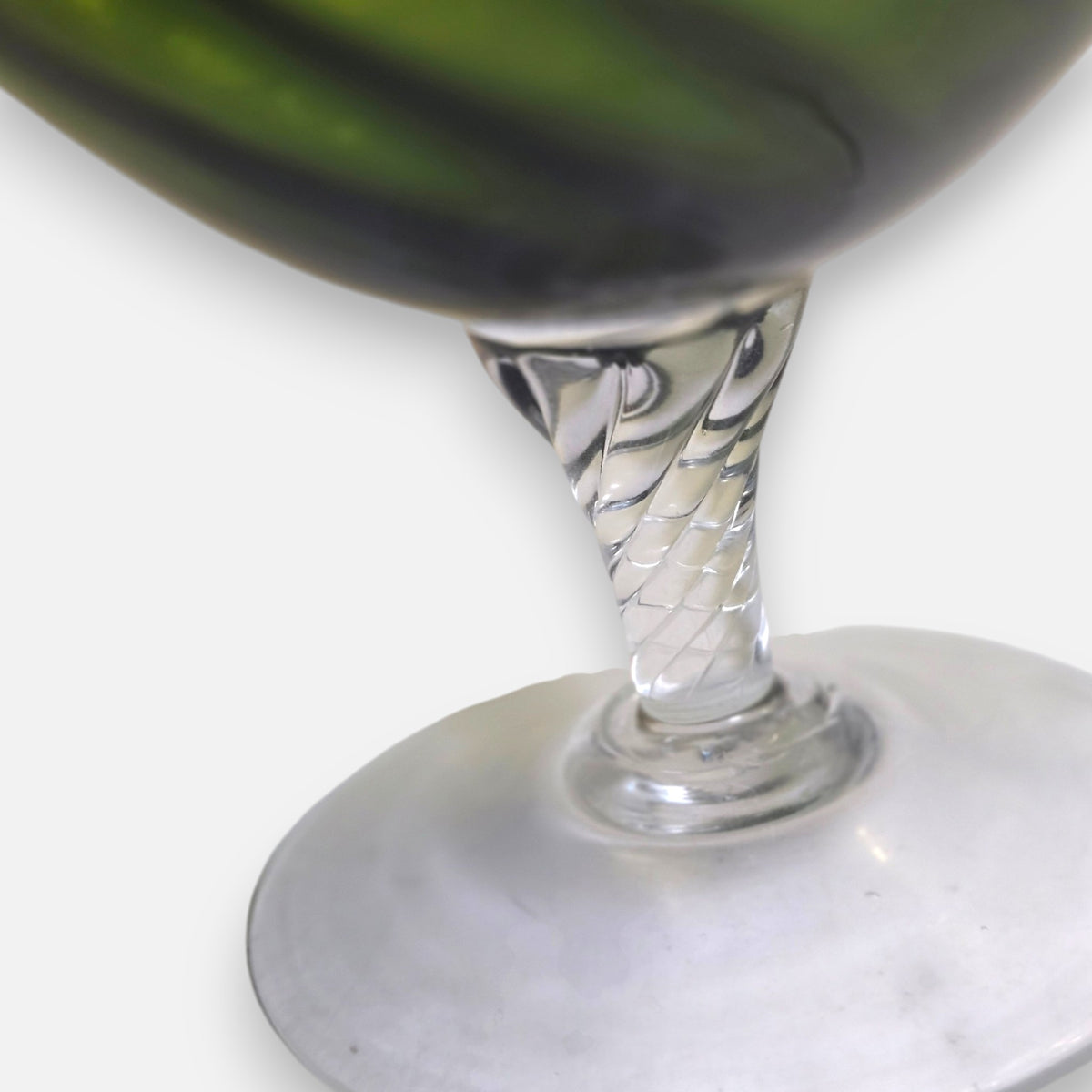 Empoli Large Olive Green Glass Vase - Olive Green