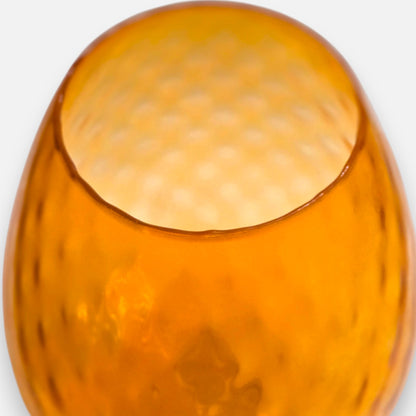 Empoli Large Orange Brandy Glass Vase - Orange