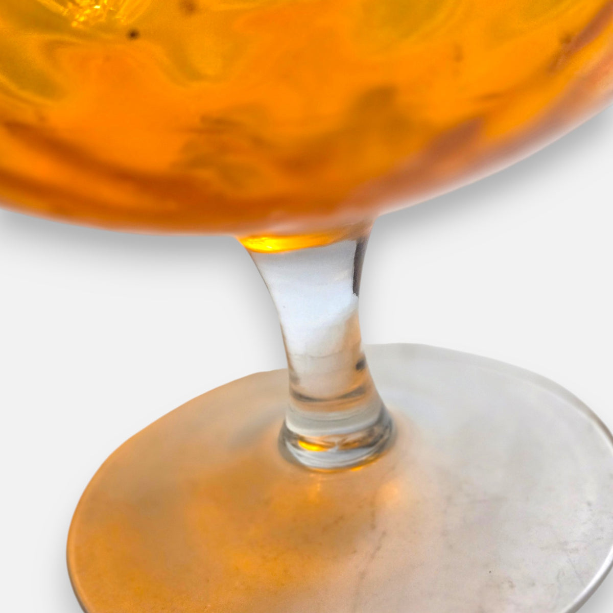 Empoli Large Orange Brandy Glass Vase - Orange