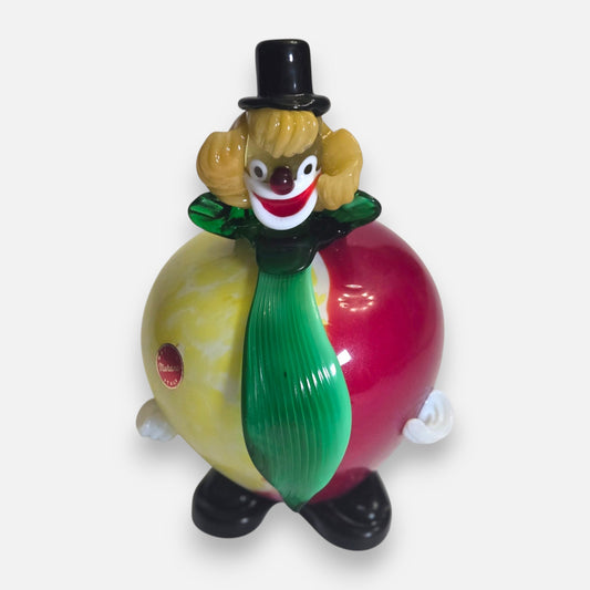 Murano Yellow/Red/Green Glass Clown - Multi