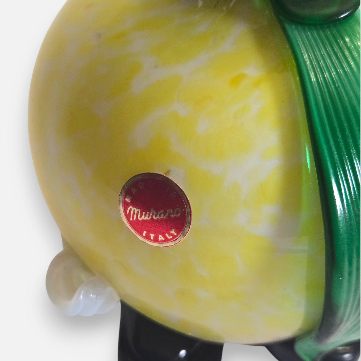 Murano Yellow/Red/Green Glass Clown - Multi
