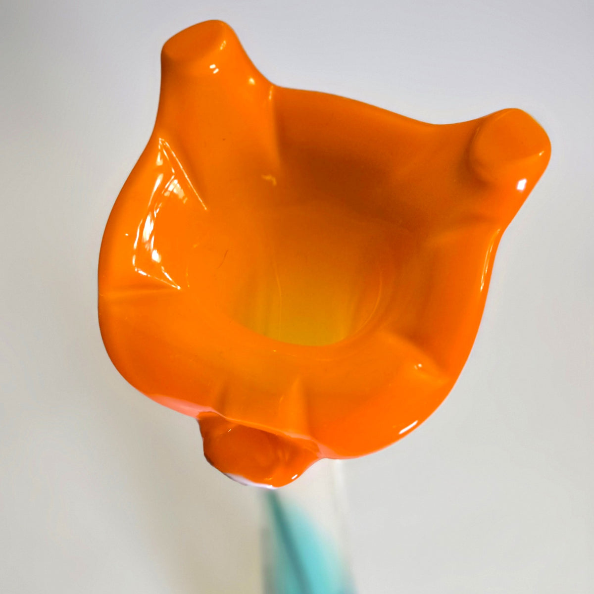 Jack In The Pulpit Italian Blue And Orange Stem Vase - Blue/Orange