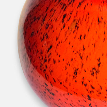 Empoli Vintage Red And Black Speckled Glass Jug - Red Orange