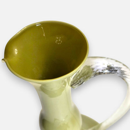 Empoli Vintage Olive Sage Colour Glass Jug - Olive Sage