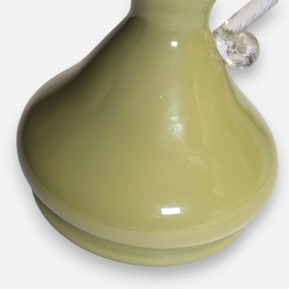 Empoli Vintage Olive Sage Colour Glass Jug - Olive Sage