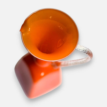 Empoli Vintage Orange Square Glass Jug - Orange