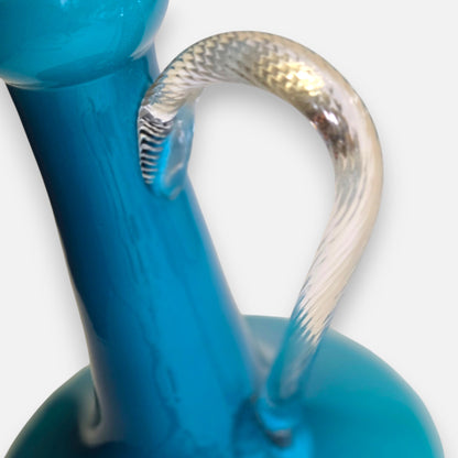 Empoli Vintage Turquoise Aqua Blue Glass Jug - Turquoise