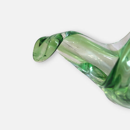 Murano Vintage Green Glass Centrepiece - Green
