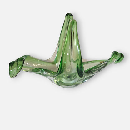 Murano Vintage Green Glass Centrepiece - Green