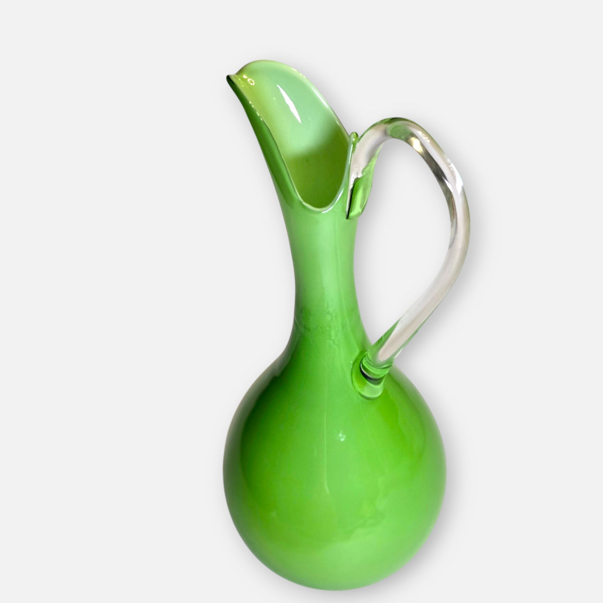 Empoli Vintage Green And Orange Glass Jugs - Green/Orange