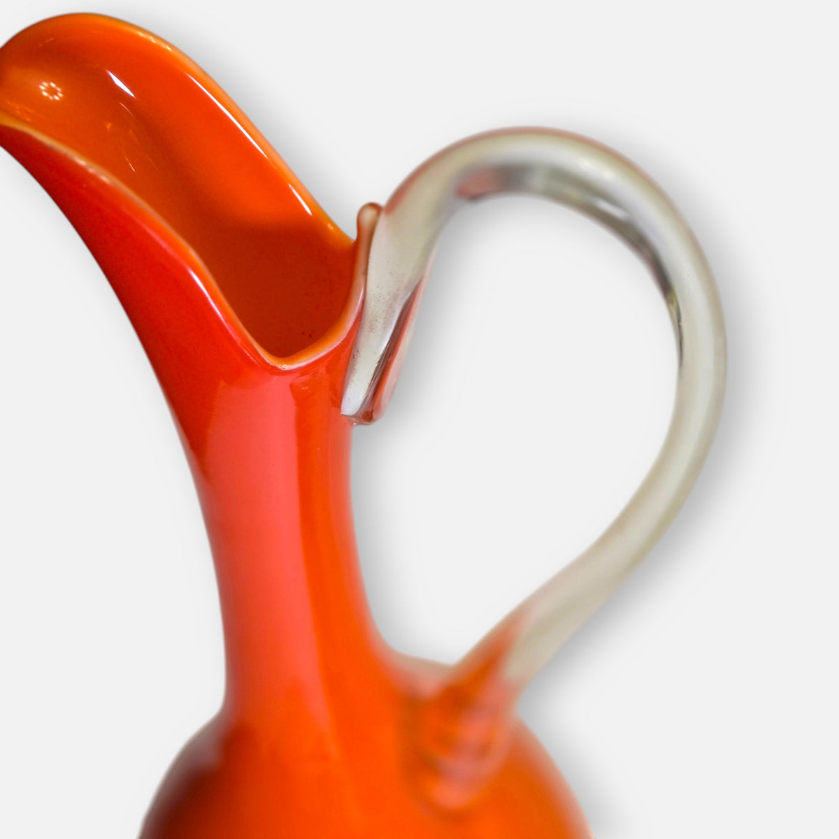 Empoli Vintage Green And Orange Glass Jugs - Green/Orange