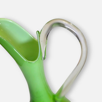 Empoli Vintage Green And Orange Glass Jugs - Green/Orange