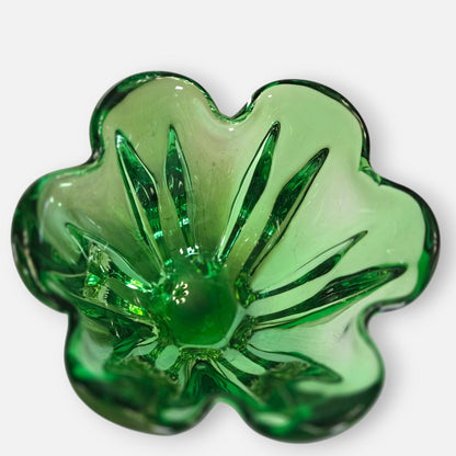 Murano Vintage Green Glass Bowl/Vase - Green
